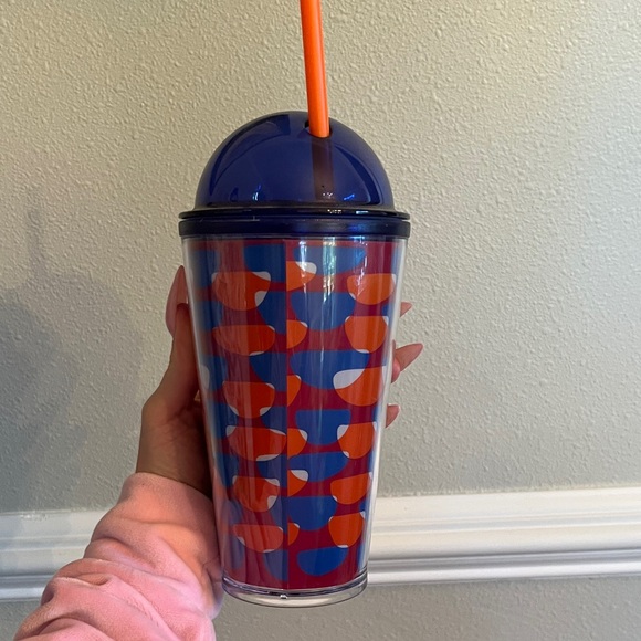 Starbucks Europe Blue and Orange Patterned Dome Tumbler - Picture 2 of 2